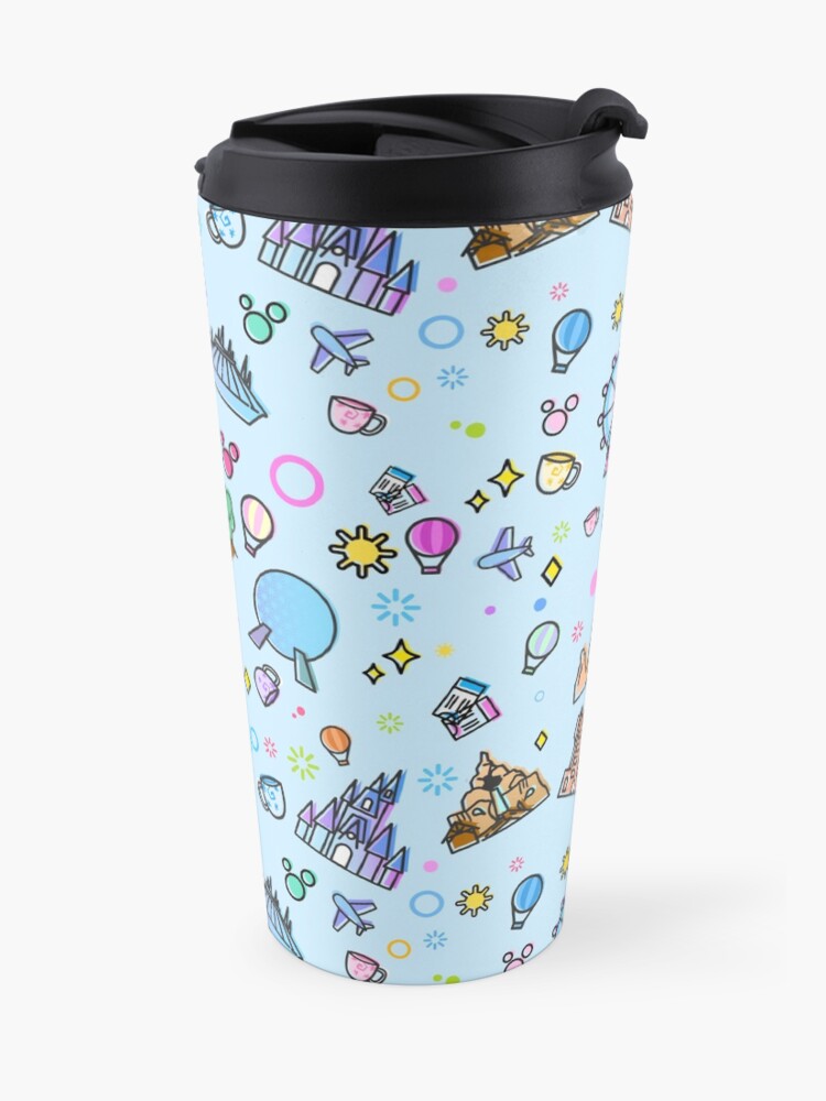 Alternate view of Meet me at my Happy Place Pattern Travel Mug