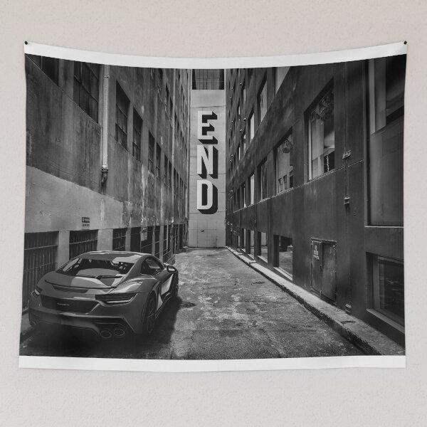 Item preview, Laneway in Melbourne city in black and white. designed and sold by pcole123.