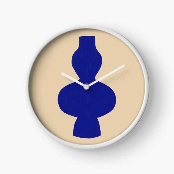 Item preview, Abstract blue art. Flowerpot shape illustration. Blue minimalist poster on neutral background designed and sold by AlarconStudio.