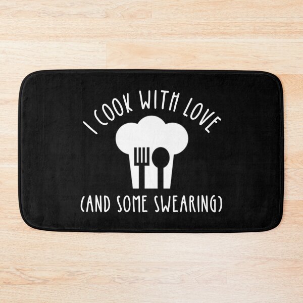 Item preview, I Cook With Love (And Some Swearing) designed and sold by Cat Lady Designs.