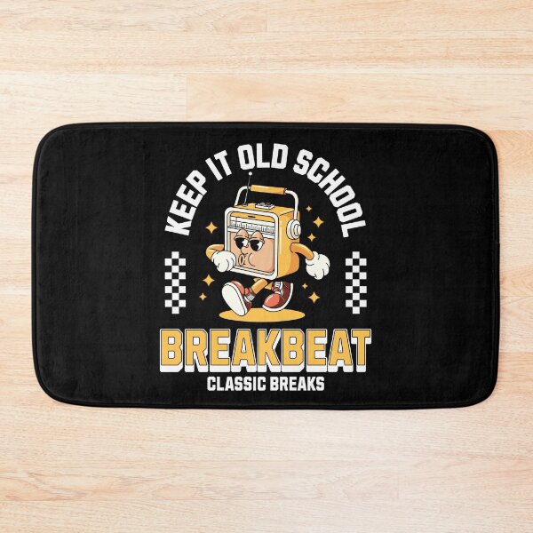 Item preview, BREAKBEAT  - Keep It Old School Mascot (White/Mustard) designed and sold by Discothreadz.