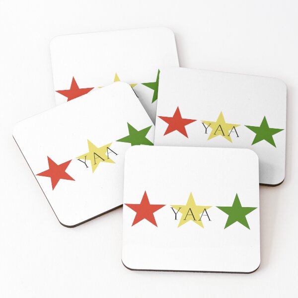 Item preview, Yaa Ghana Akan Soul Name Red Yellow Green Stars designed and sold by camrynangela.