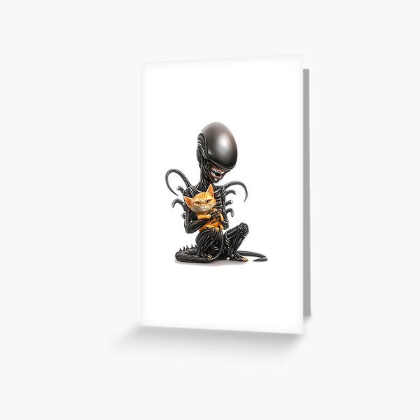 Artikel-Vorschau von Alien Xenomorph und Haustierkatze, designt und verkauft von UnZChannel.