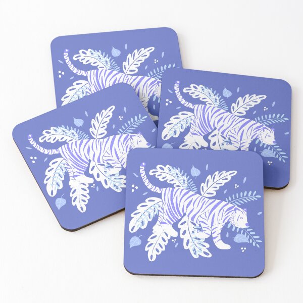 Item preview, White and blue tiger in the jungle designed and sold by Home Cyn Home.