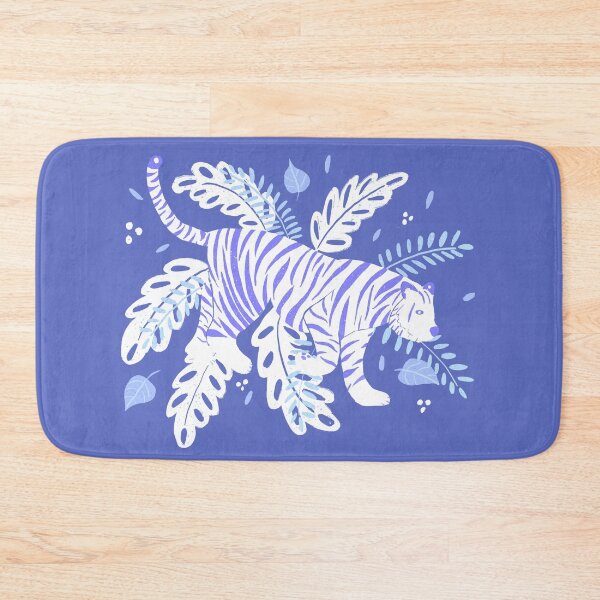 Item preview, White and blue tiger in the jungle designed and sold by Home Cyn Home.