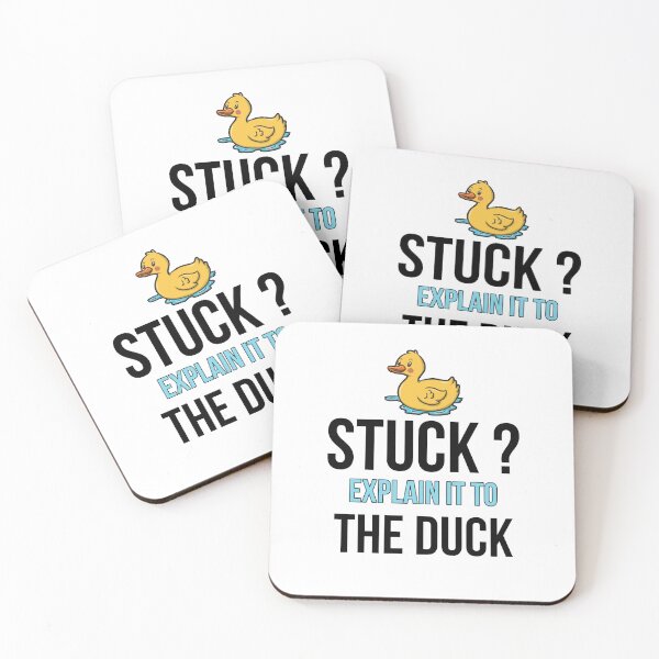 Item preview, Stuck Explain It To The Duck Rubber Duck Debugging Funny Duck For Programmer designed and sold by Mamado-sakou.