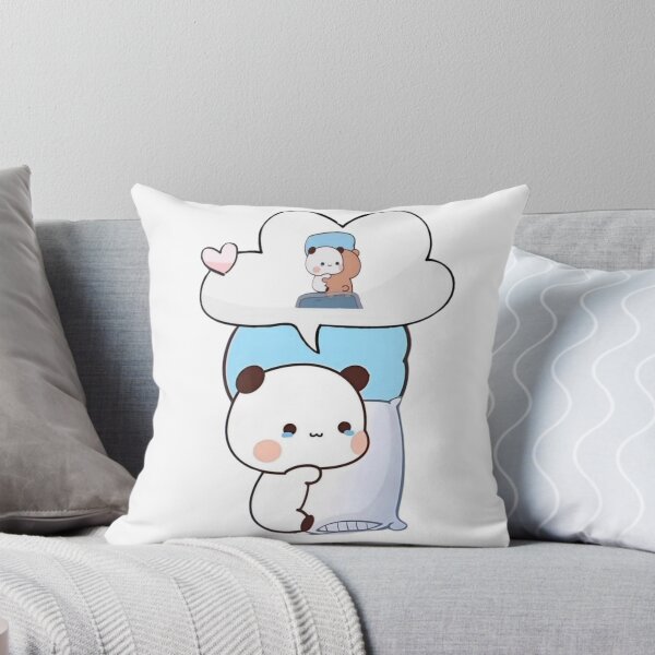 Item preview, Bubu Hugging Her Pillow And Missing Dudu  designed and sold by DaresToDream.