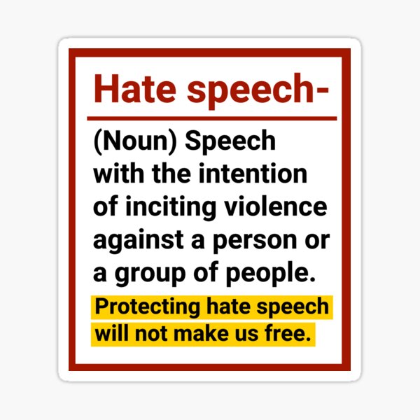 Item preview, The definition for hate speech  designed and sold by Rachel the Artist .