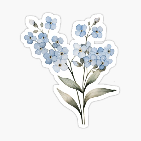 Item preview, Forget Me Nots Flowers, Florals, Blue Flowers designed and sold by FernLiz.