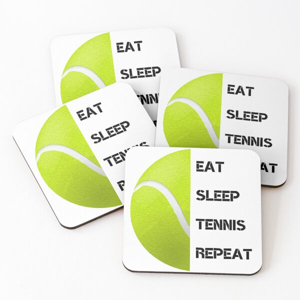 Artikelvorschau, Essen, Schlafen, Tennis, Wiederholen entworfen und verkauft von GraphicWaveP.