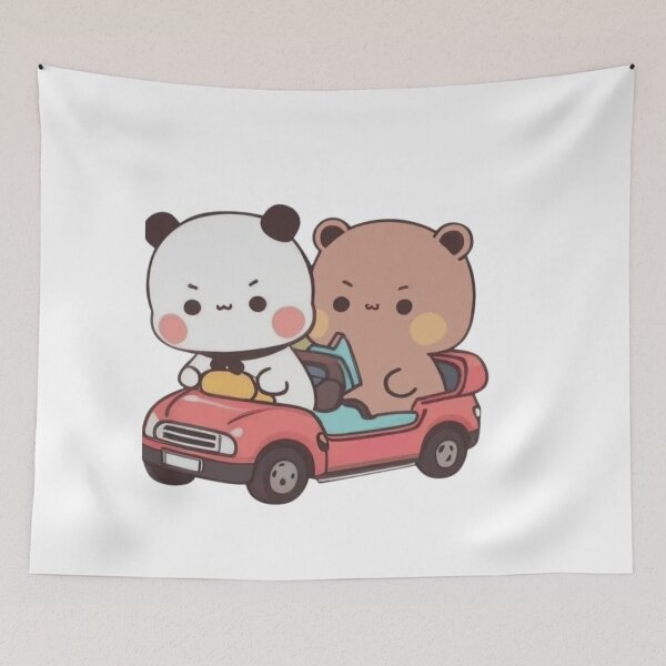 Item preview, Bubu And DuDu Riding A Car Panda Bear And Browne Love 2024 designed and sold by DaresToDream.