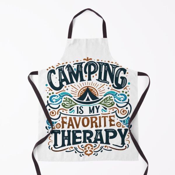 Item preview, camping is my favourite therapy, typography designed and sold by maxmaj.