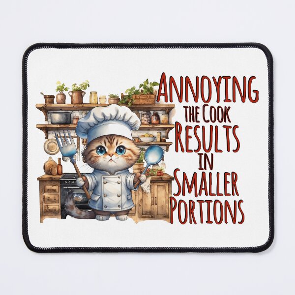 Item preview, Annoying The Cook Cat designed and sold by MyHeartByHands.