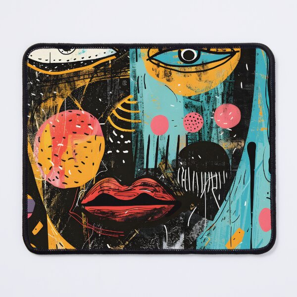 Item preview, Fragmented Fusion- A Vivid Exploration of Cubist Art Brut Influences Abstract Expressionism designed and sold by OlfactoART Studio.