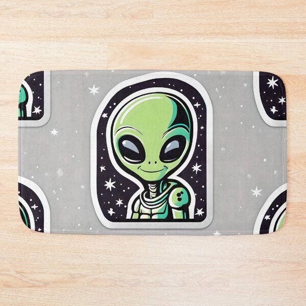 Item preview, Cute Smiling Green Extraterrestrial Alien designed and sold by Previsionart.