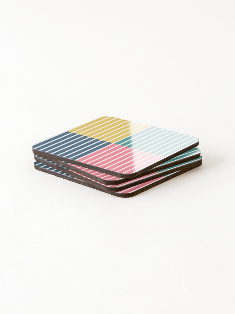 Thumbnail 4 of 5, Coasters (Set of 4), Spring Color Block designed and sold by SheilaWenzel.