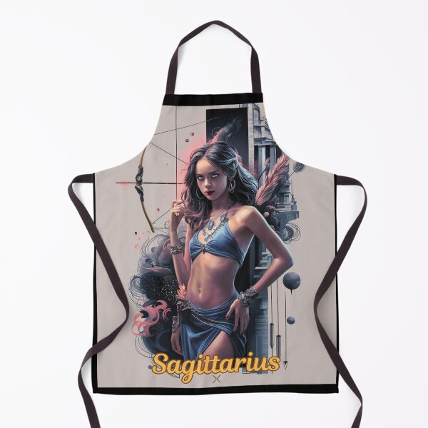 Item preview, Sagittarius Zodiac, whimsical lady, Sagittarius girl sexy, cosmos goddess, celestial archer designed and sold by ZodiacWonders.