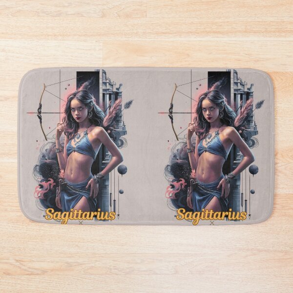 Item preview, Sagittarius Zodiac, whimsical lady, Sagittarius girl sexy, cosmos goddess, celestial archer designed and sold by ZodiacWonders.
