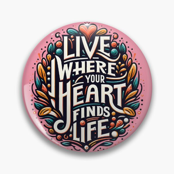 Item preview, Live where your heart finds life, typography designed and sold by maxmaj.