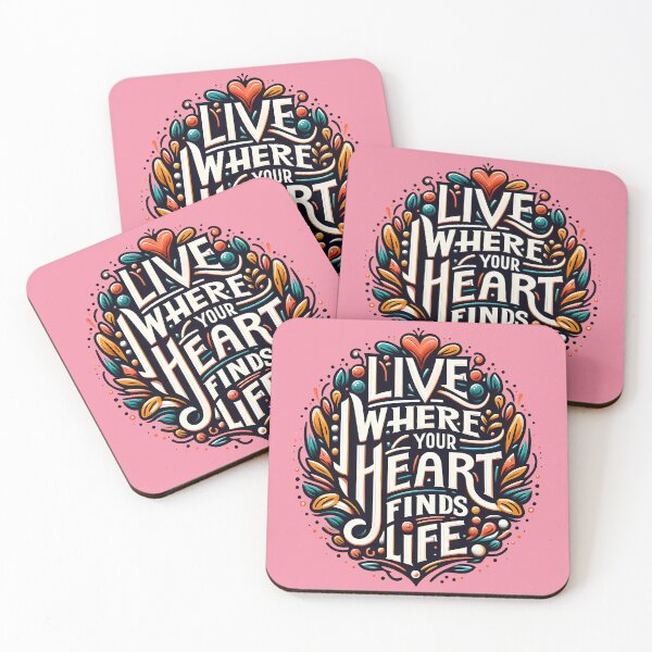 Item preview, Live where your heart finds life, typography designed and sold by maxmaj.