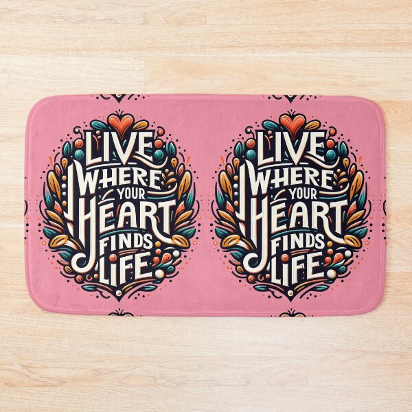 Item preview, Live where your heart finds life, typography designed and sold by maxmaj.
