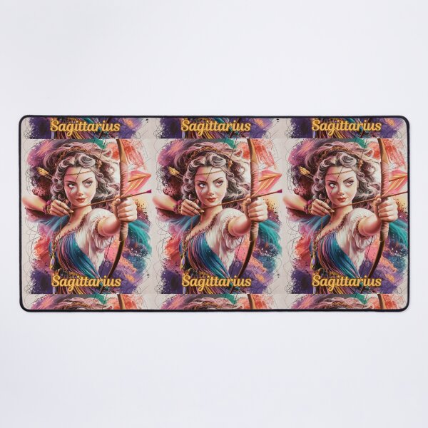 Item preview, Sagittarius Zodiac, whimsical lady, Sagittarius girl, cosmos goddess, celestial archer designed and sold by ZodiacWonders.