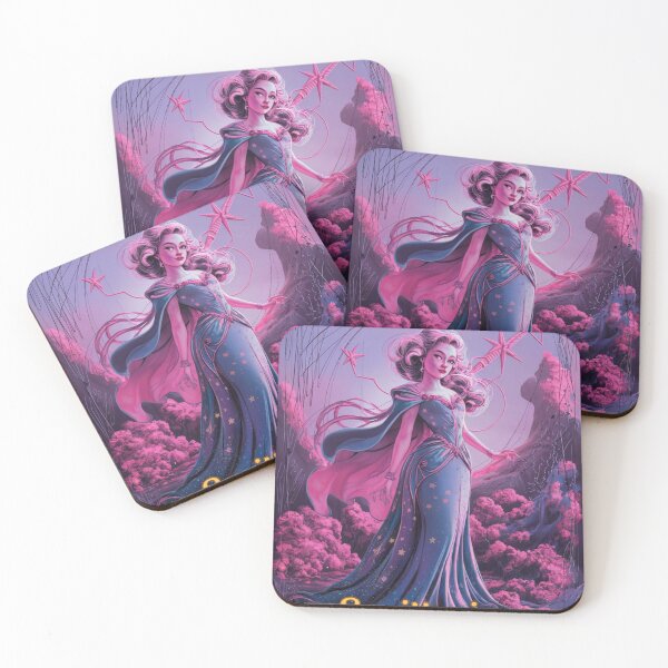 Item preview, Sagittarius Zodiac, whimsical lady, Sagittarius girl, cosmos goddess, celestial archer designed and sold by ZodiacWonders.