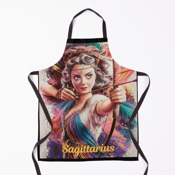 Item preview, Sagittarius Zodiac, whimsical lady, Sagittarius girl, cosmos goddess, celestial archer designed and sold by ZodiacWonders.