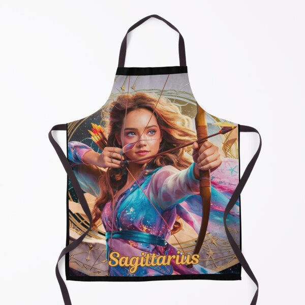 Item preview, Sagittarius Zodiac, whimsical lady, Sagittarius girl, cosmos goddess, celestial archer designed and sold by ZodiacWonders.