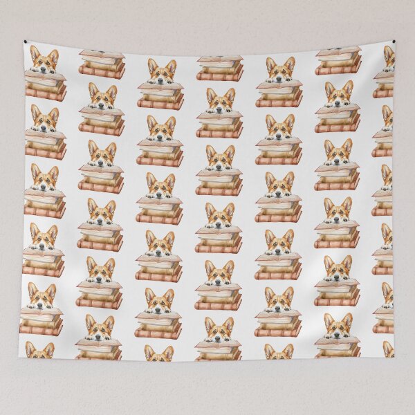 Item preview, Pembroke Welsh Corgi And Books designed and sold by TheAnimalZ00.
