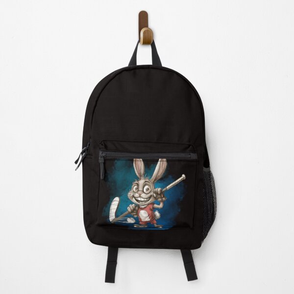 Item preview, Smiling Rabbit Playing Hockey designed and sold by K-ART-STUDIO.