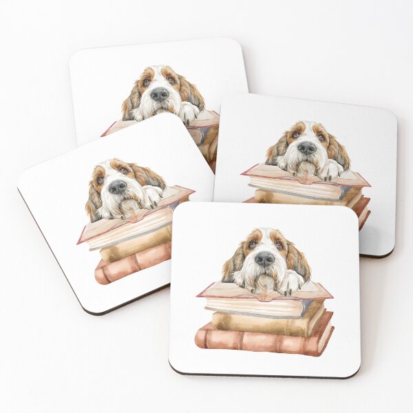 Item preview, Petit Basset Griffon Vendeen And Books designed and sold by TheAnimalZ00.