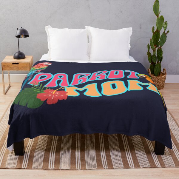 Item preview, Funny Retro Wavy Font Tropical Bird Lover Macaw Parrot Mom designed and sold by LEILA ART SPACE.