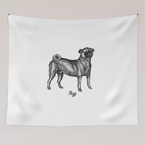 Item preview, Pug - Vintage Black  designed and sold by Kappadog.