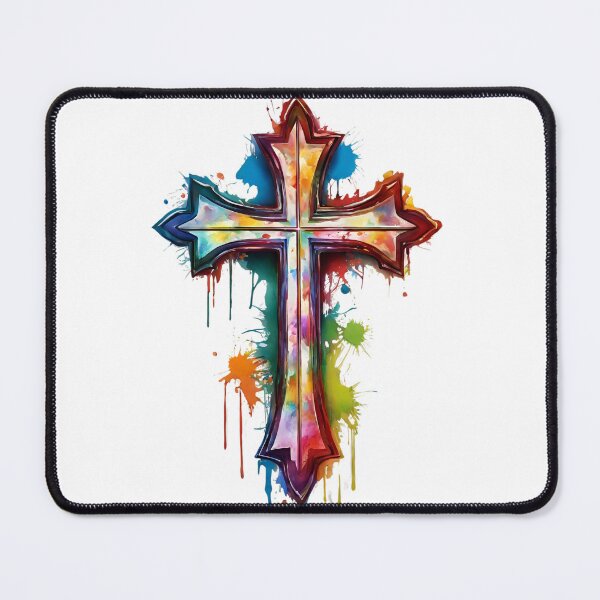 Item preview, Stylish 3D Colorful Cross: Vibrant Paints & New Design designed and sold by TRYKID.