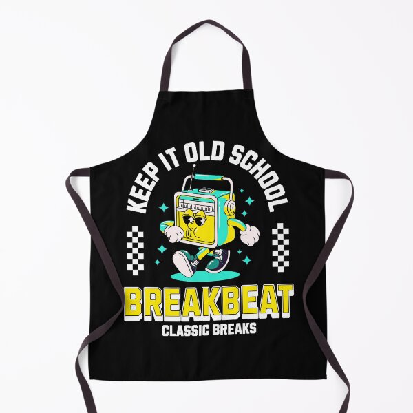 Item preview, BREAKBEAT - Keep It Old School Mascot (white/blue) designed and sold by Discothreadz.