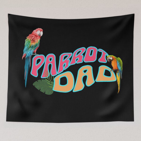 Item preview, Funny Retro Wavy Font Tropical Bird Lover Macaw Parrot Dad designed and sold by LEILA ART SPACE.