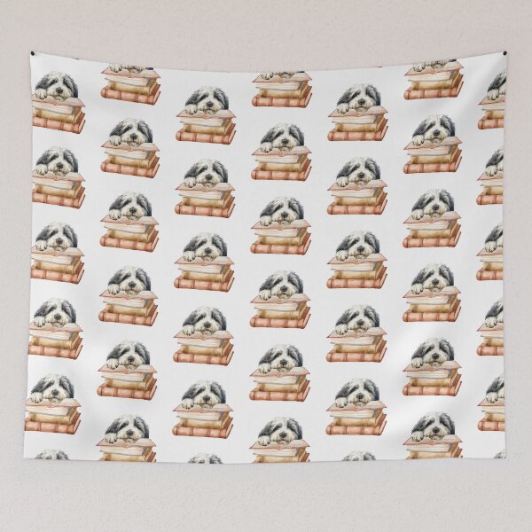 Item preview, Polish Lowland Sheepdog And Books designed and sold by TheAnimalZ00.