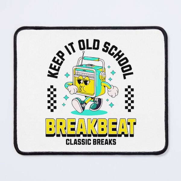 Item preview, BREAKBEAT - Keep It Old School Mascot (Black/Blue) designed and sold by Discothreadz.