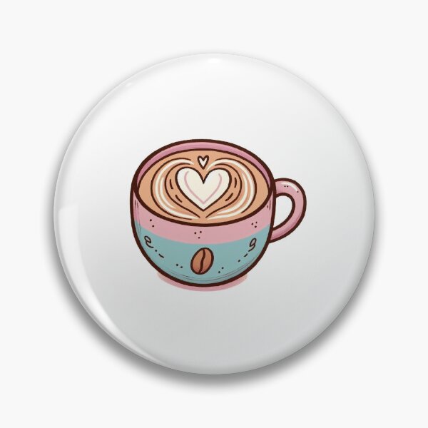 Item preview, Cottagecore Heart Shaped Latte Coffee  designed and sold by needfulthingsco.