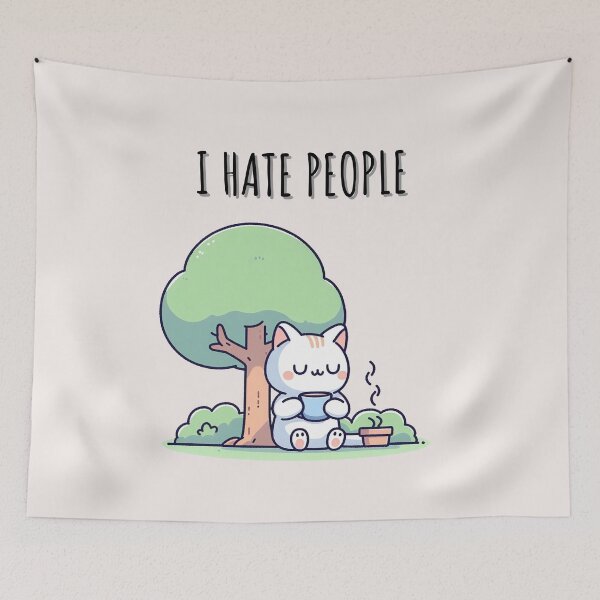 Item preview, I Hate People Cat designed and sold by LemuellTrends.