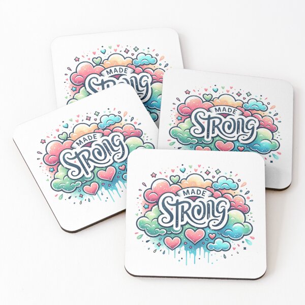 Item preview, Made Strong with Hearts and Clouds designed and sold by PassionforLove.