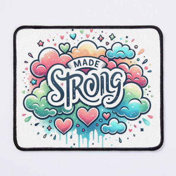 Item preview, Made Strong with Hearts and Clouds designed and sold by PassionforLove.