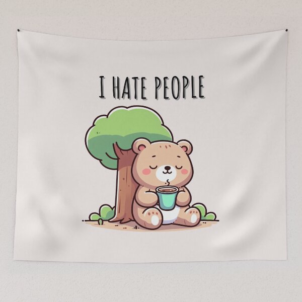 Item preview, I Hate People Bear designed and sold by LemuellTrends.