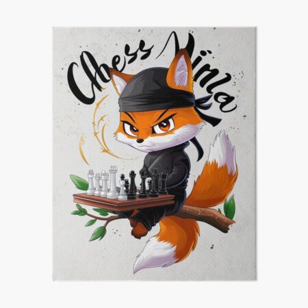 Fox Portrait. chess ninja Art Board Print