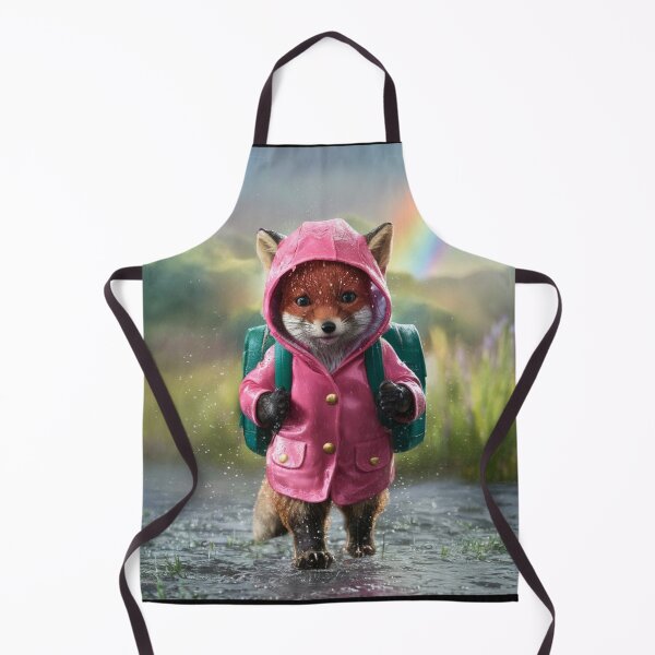 Artikelvorschau, Fuchs-Portrait. Fuchsbaby, rosa Regenmantel entworfen und verkauft von FoxVibes.