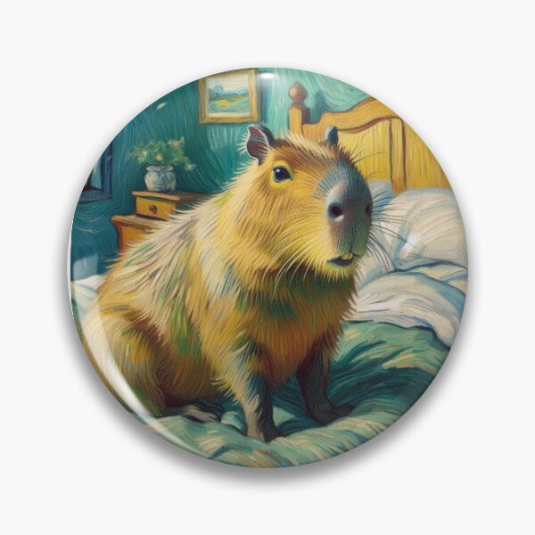 Item preview, Capybara ft. Van Gogh-Vincent`s Bedroom in Arles7 designed and sold by Capybara Art Lover.