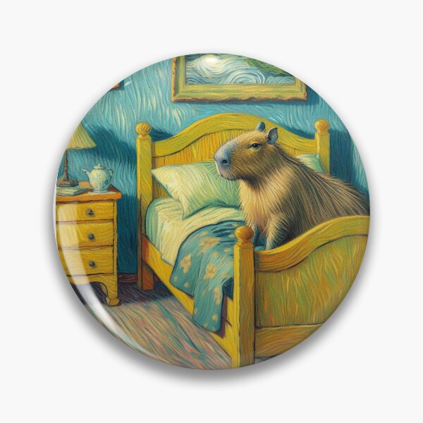 Item preview, Capybara ft. Van Gogh-Vincent`s Bedroom in Arles8 designed and sold by Capybara Art Lover.