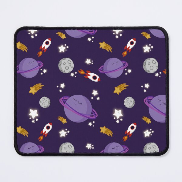 Item preview, Cute Stars and Planets with Deep Purple Background  designed and sold by serafineaandd.