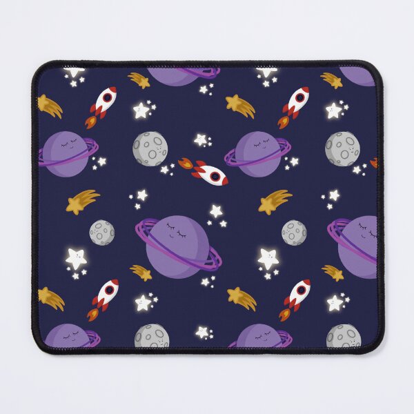 Item preview, Cute Stars and Planets with Navy Background  designed and sold by serafineaandd.